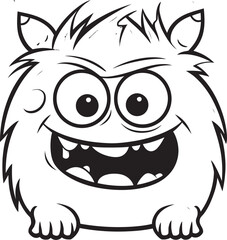 Adorable Monster Madness Vector Logo and Graphics Collection Quirky Monster Mania Vector Designs for Cute Cartoon Monsters