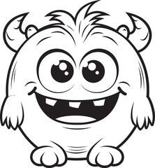 Blissful Monster Bliss Vector Graphics and Iconography Showcase Merry Monster Meander Vector Designs Illustrating Emotional Monsters