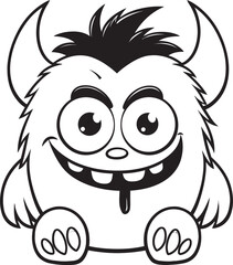 Heartfelt Monster Harbor Vector Graphics and Icon Ensemble Joyful Monster Junction Vector Logo and Design Compilation