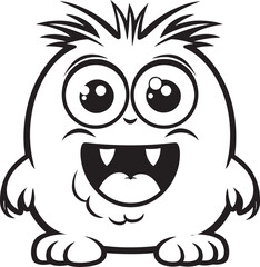 Affectionate Adventures Cute Monster Vector Graphics and Icon Compilation Playful Pursuits Emotional Cartoon Monster Vector Logo and Design Showcase