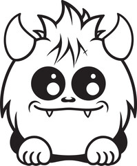 Blissful Banter Emotional Cartoon Monster Vector Logo and Design Assortment Wholesome Whimsy Cute Monster Vector Graphics and Icon Compilation