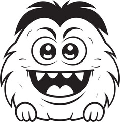 Cuddly Creature Carnival Vector Logo and Design Assortment Colorful Monster Crew Vector Graphics of Cute Cartoon Monsters