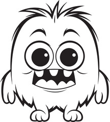 Cheerful Charms Emotional Cartoon Monster Vector Logo and Design Assortment Affectionate Antics Cute Monster Vector Graphics and Icon Compilation