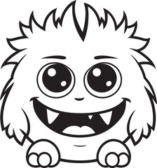 Radiant Revelations Cute Monster Vector Graphics and Icon Ensemble Cheerful Companions Emotional Cartoon Monster Vector Logo and Design Assortment