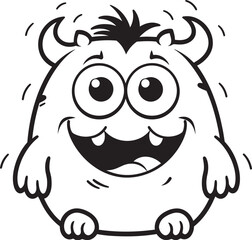 Affectionate Adventures Cute Monster Vector Graphics and Icon Compilation Playful Pursuits Emotional Cartoon Monster Vector Logo and Design Showcase