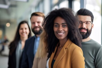 Fototapeta premium Group portrait of smiling business people