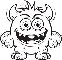Lovable Monster Lineup Vector Graphics of Cute Cartoon Monsters Silly Monster Squad Vector Logo and Design Assortment