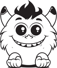 Cheerful Monster Crew Vector Designs Celebrating Cute Cartoon Monsters Heartfelt Monster Haven Vector Logo and Design Elements