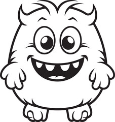 Enchanting Monster Friends Vector Graphics and Icon Set Joyful Monster Jubilee Vector Logo and Graphics Compilation