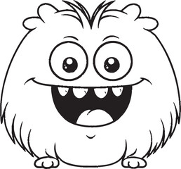 Heartfelt Monster Haven Vector Logo and Design Elements Enchanting Monster Friends Vector Graphics and Icon Set