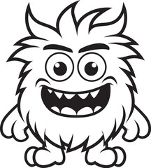 Enthusiastic Monster Embrace Vector Graphics and Icon Set Serene Monster Sanctuary Vector Logo and Graphics Collection