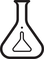 Creative Chemistry Erlenmeyer Flask Vector Icon Set Flask Fusion Erlenmeyer Bottle Vector Logo and Graphics Assortment