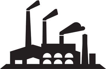 Factory Fallout Vector Graphics and Icons Depicting Industrial Pollution Fallout Industrial Decay Vector Factory Logo and Design Showcasing Air Quality Deterioration