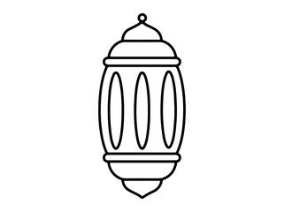 Ramadhan Kareem Lantern Line Art