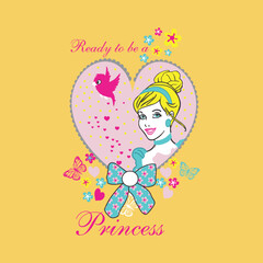 READY TO BA A PRINCESS, Typography Graphic Design Vector, T-shirt Printed Design Work