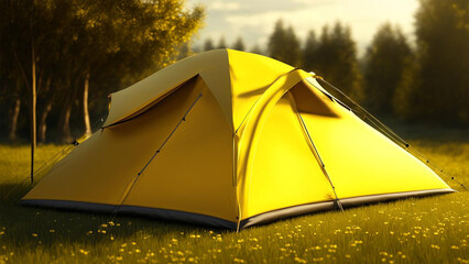 Outdoor Tent, Simple Bright  Yellow - 764750065
