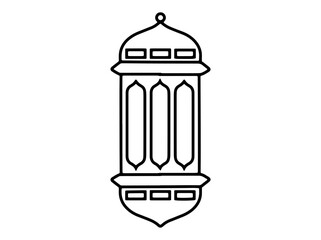 Ramadhan Kareem Lantern Line Art