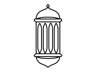 Ramadhan Kareem Lantern Line Art