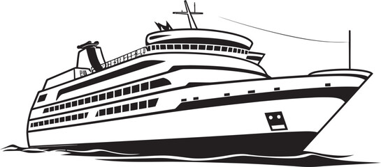 Melody Mariner Musical Artist Ship Emblematic Design Harmony Horizon Ship Icon with Musical Influence