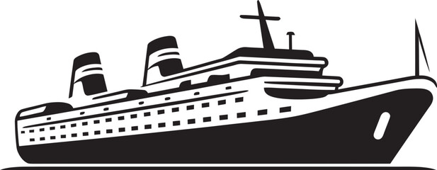 Tuneful Traveler Musician Artist Ship Emblem Harmonic Horizons Ship Vector Logo for Musicians