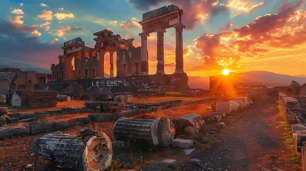 Fotobehang ruins of ancient city © Tri_Graphic_Art