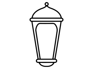 Ramadhan Kareem Lantern Line Art