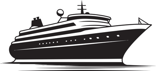 Melodic Maritime Musician Artist Ship Logo Design Harmony at Sea Vector Ship Emblem for Musicians