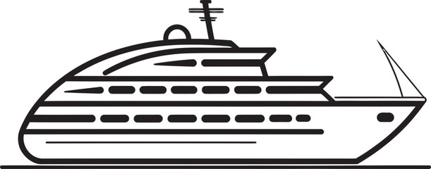 Serenade Stern Musical Artist Ship Emblematic Design Crescendo Clipper Ship Logo Infused with Musicality