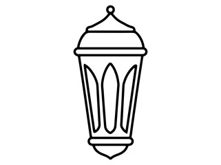 Ramadhan Kareem Lantern Line Art
