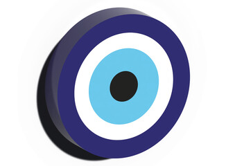 Greek eye, blue eye target on transparent png background.