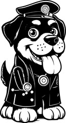Zany rottweiler Cartoon icon 1