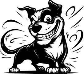 Zany Pit bull Cartoon icon