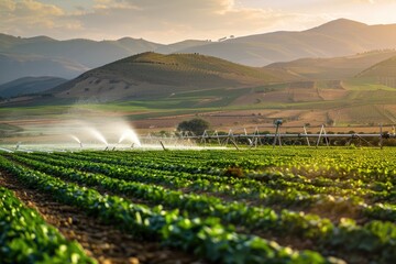 Precision irrigation systems and agricultural practices contributing to the efficient use of water in agriculture.