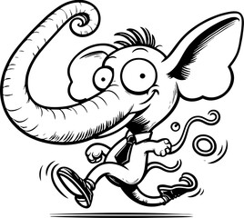 Zany Elephant Cartoon icon