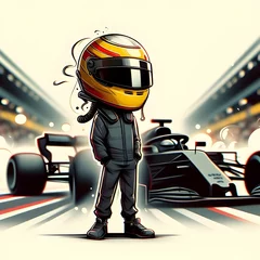 Deurstickers Formula 1 Driver  © saad