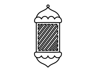 Ramadhan Kareem Lantern Line Art