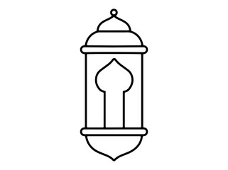 Ramadhan Kareem Lantern Line Art
