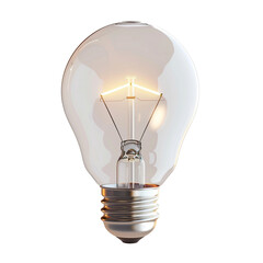 light bulb - vector cartoon illustration isolated on white background 3d render Generative AI