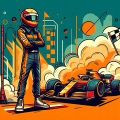 F1 Cartoon Driver Delight