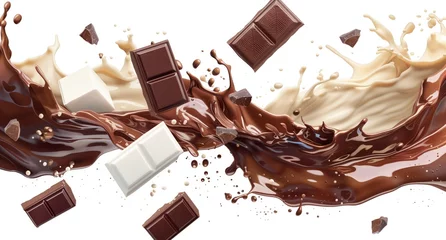 Türaufkleber A chocolate and milk shake with chocolate © CuratedAIMasterpiece