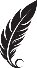 Soaring Minimalism Feather Vector Logo Design Simplicity in Flight Minimalist Feather Icon Vector