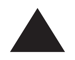 Triangle up arrow or pyramid flat vector icon for apps and websites. vector illustration.