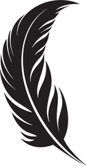 Minimalist Plumage Vector Feather Logo Design Feathered Harmony Minimalist Icon Vector Logo