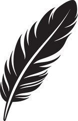 Feather Minimalist Icon Vector Logo Design Excellence Minimalist Feather Graphic Iconic Vector Logo Mastery