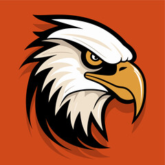 eagle head mascot flat vector...