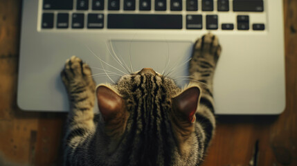 Cat paws keyboard. 