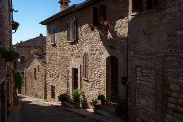 Fototapeta na wymiar Corciano, medieval village near Perugia, Umbria