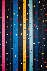 line of dots on the wall in the style of color stripes pattern design background