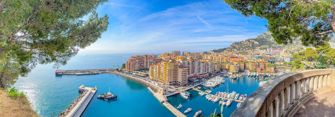Port of Fontvieille Panoramic view