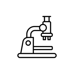 Microscope outline icons, minimalist vector illustration ,simple transparent graphic element .Isolated on white background